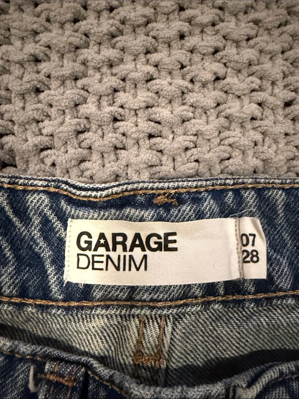 Garage Distressed Blue Denim Cutoff Shorts